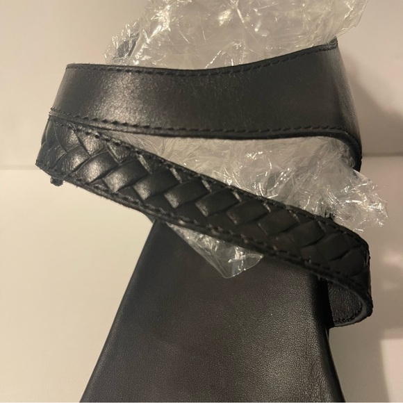 Ziera Women’s Cross Strap Leather Super Support Black Sandal Size 38 (7.5) - Picture 4 of 8